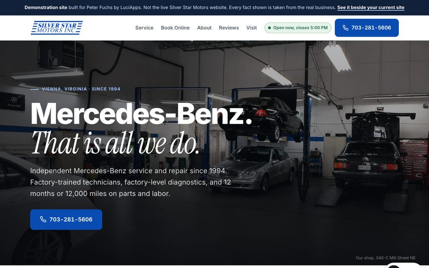 Silver Star Motors website build