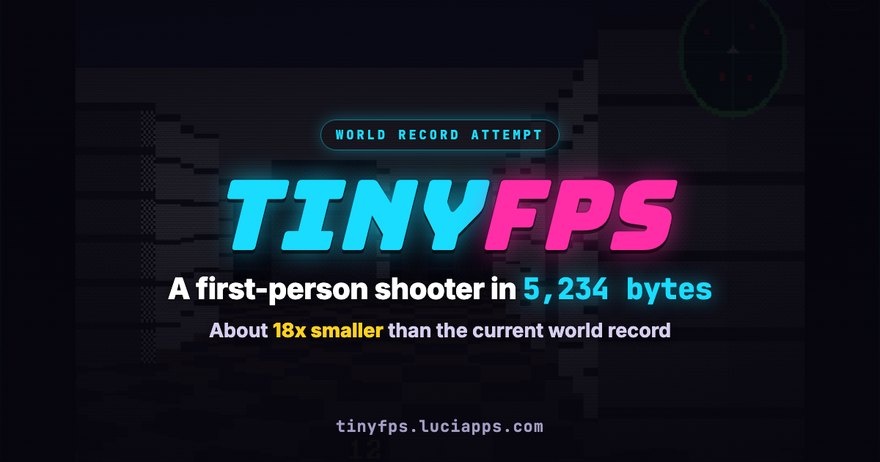 tinyFPS, a first-person shooter in 5,234 bytes